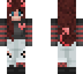 heart devil girl with brown hair