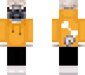komanche en chandal naranja pug