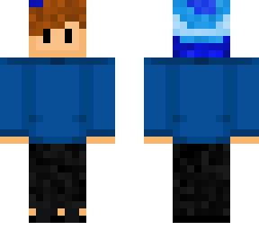 basic skin with beanie and blue sweater