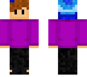 basic skin with beanie and purple sweater