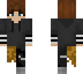 black hoodie with bone legs