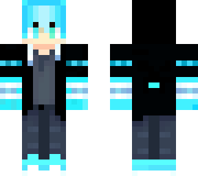blue hair boy