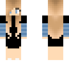 girl with blue striped shirt