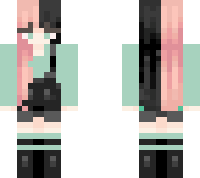 green overall girl