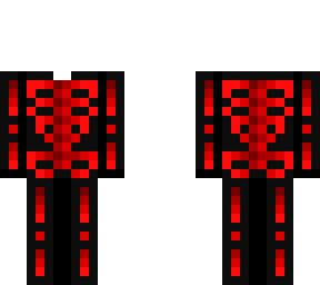 ob - black & blood red skeleton base