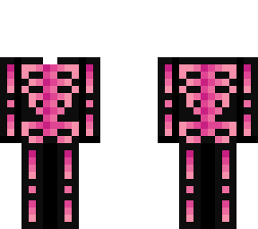ob - black & flower pink skeleton base