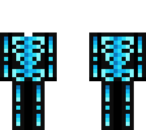 ob - black & neon snow blue skeleton base