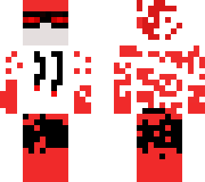 red and white masked enderman.