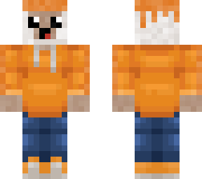 sheep with hoodie and bandana (orange)