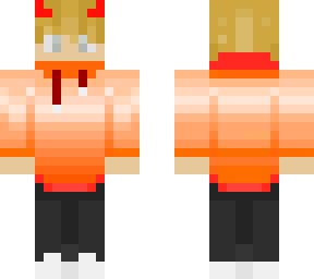 blond guy orange hoodie