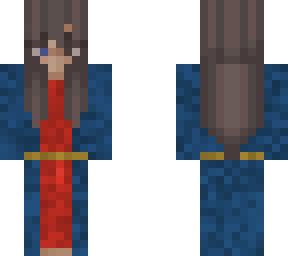 blue red dress