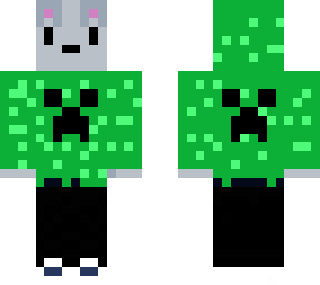 cool green creeper bunny