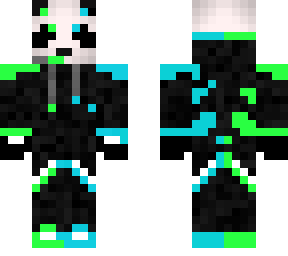 crazy lime and cyan panda