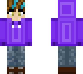 purple hoodie person