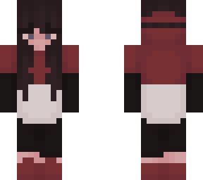 red & black girl