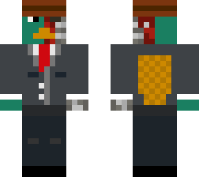 spooky agent p with a suit