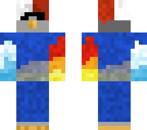 (my take / recreation) of my friends half hot half cold noobified skin.