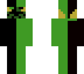 black and green ninja with ninja mask