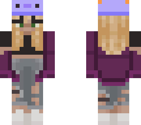 blonde girl with blue axolotl uwu