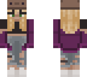 blonde girl with brown axolotl uwu