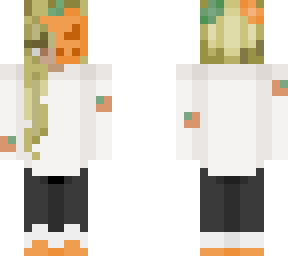 blonde half pumpkin head