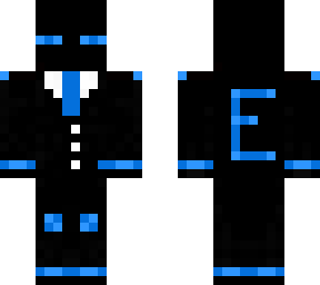 blue enderman in a suit
