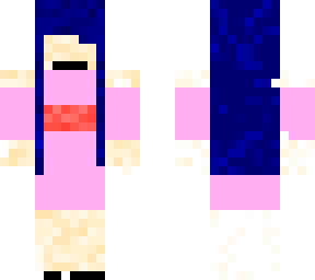 blue girl with pink dress