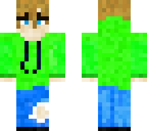 boy in green jumper and ripped jeans