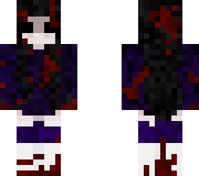 halloween black haired girl skin