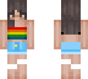 lgbtq+ flag(i didnt make the hair, eyes, and the body,