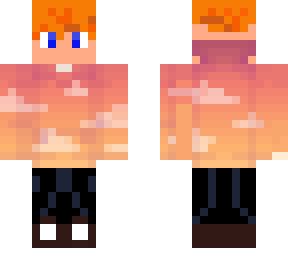 orange sunset boy