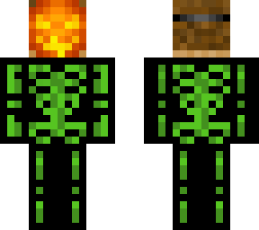 skeleton costume with pumpkin mask