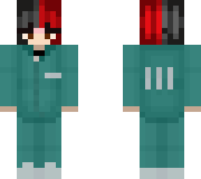 split dyed hair squid game player