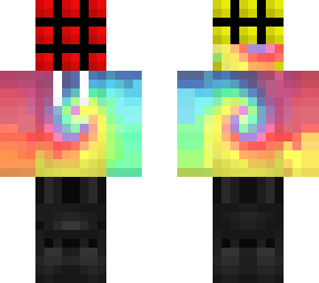 tie dye rubiks head