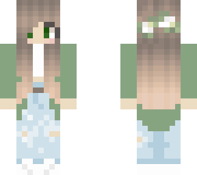 aesthetic green girl with flowers <3