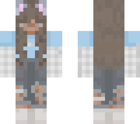 blue cat girl