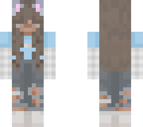 blue catgirl
