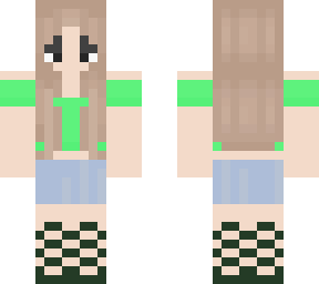 green cute girl