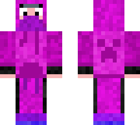 purple hoodie skin w creeper face