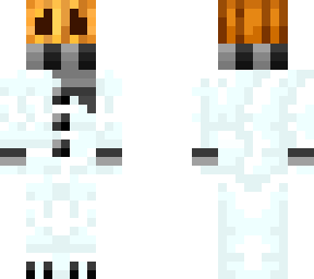 snow golem with a scarf