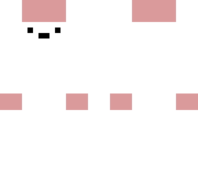 solid white body, pink hat