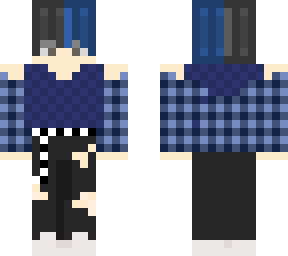 blue and black short hair person
