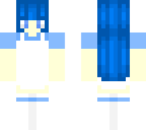 blue cooking outfit!