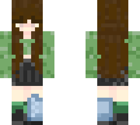 brown hair girl skin