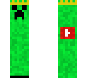 creeeper with da crown and red sub buttton