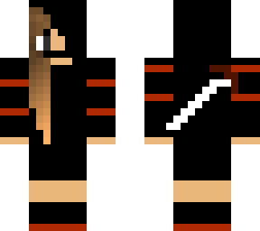 hoodie girl with a sword