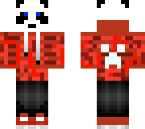panda in red