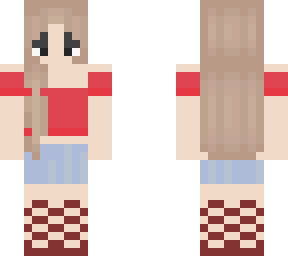 red cute crop top girl