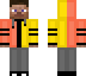 salmon & yellow hoodie steve