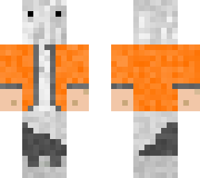 sheet ghost with orange jacket